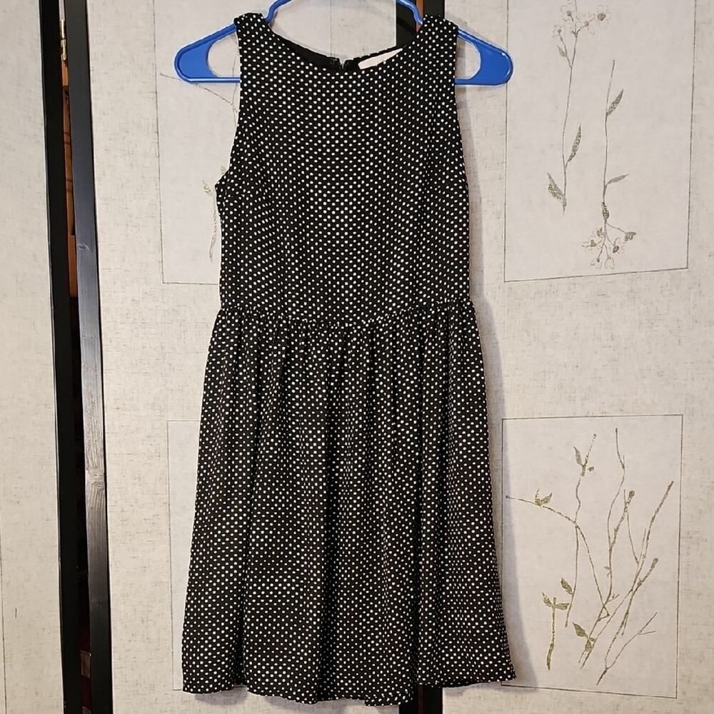 LOFT Black and White Halter A-Line Dress for Weddings